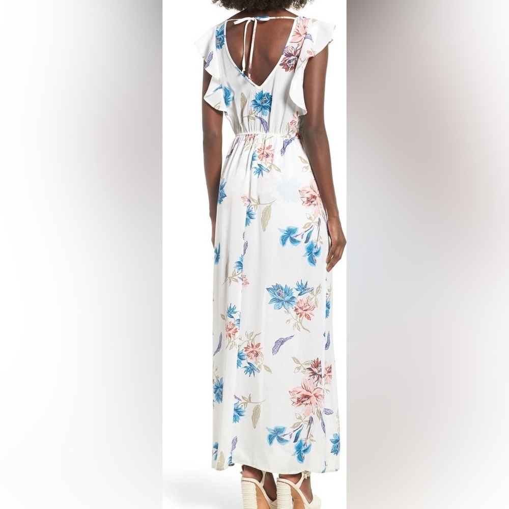 Women’s Floral Romper Maxi Dress - Picture 3 of 8
